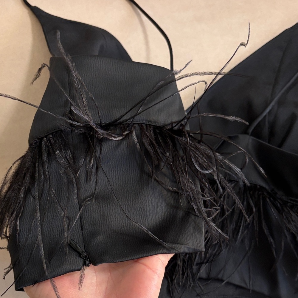 Wayf Black Feather Embellished Top - Picture 4 of 4